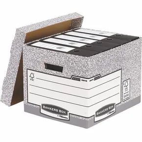 Archivbehälter, grau, Karton, FELLOWES